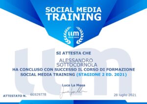 Certificato; Social Media; livello 2;
