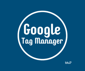 Google Tag Manager: scritta; colori Blu7; Firenze;