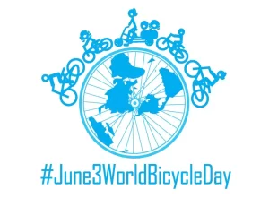 Logo; giornata mondiale Bicicletta; Blu7;