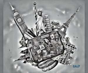 Destination Marketing; valigia; monumenti; Blu7; Firenze;