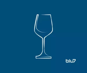 bicchiere di vetro; stilizzato;