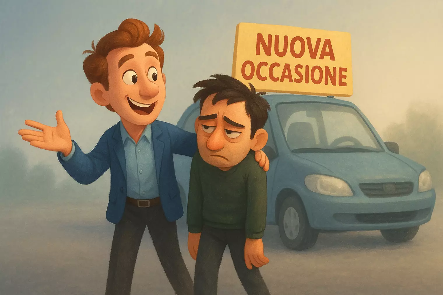 Buon umore; contro cattivo umore; venditore; acquirente;