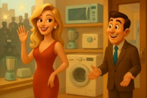 disegno; influencer e marketing; stile anni 50;