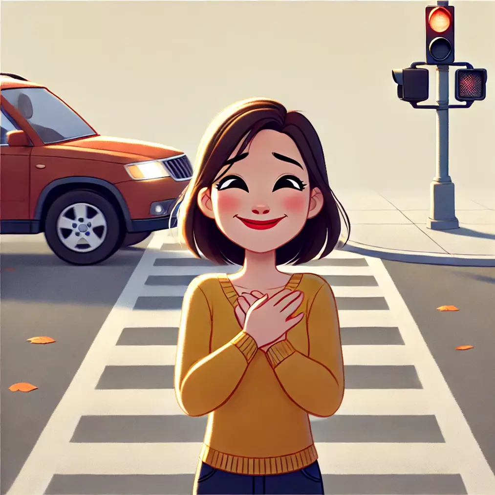 Un disegno; ragazza prova sollievo; spavento;