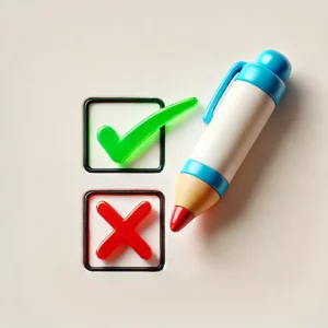 disegno di una penna; Scelta di Default; spunta;