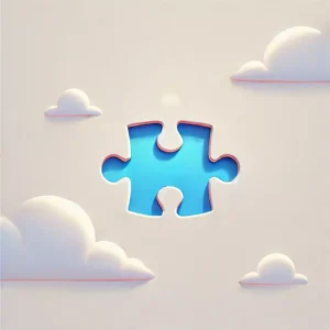 Un pezzetto di puzzle mancante; disegno;