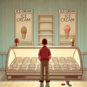 disegno; banco gelato vuoto; scegliere;