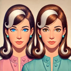 disegno; due ragazze simili; differenza colore vestito;