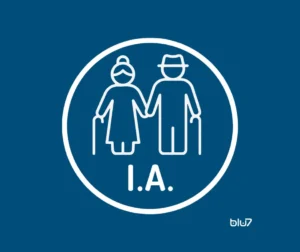 Anziani; Intelligenza Artificiale; logo; disegno;